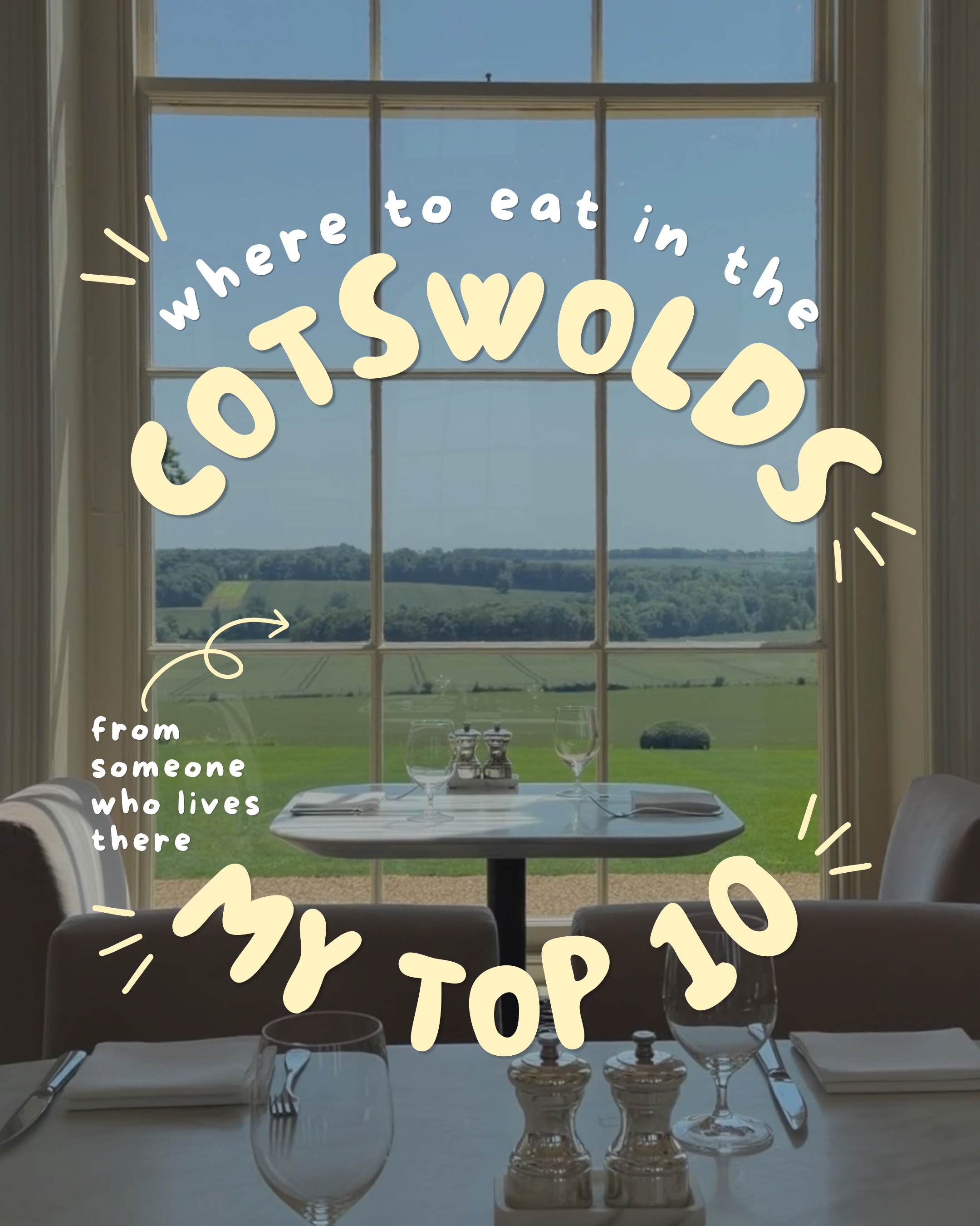 Cotswolds Restaurants and Pubs Recommended By A Local