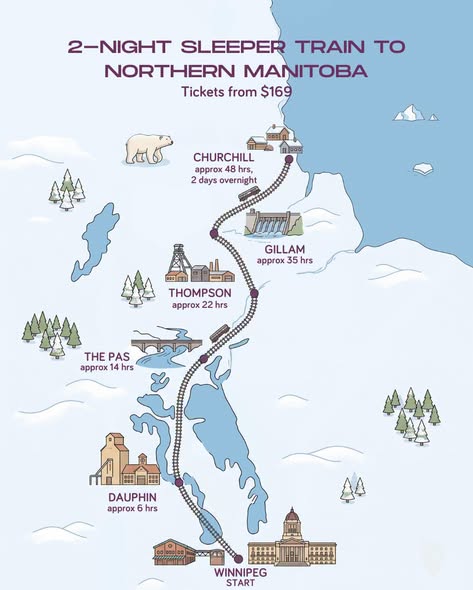 Northern Manitoba Train Journey Highlights Polar Bears