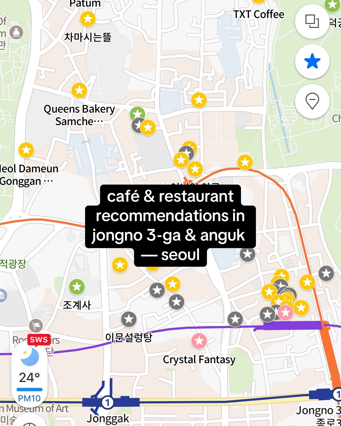 Seoul Cafes and Restaurants In Anguk and Insadong