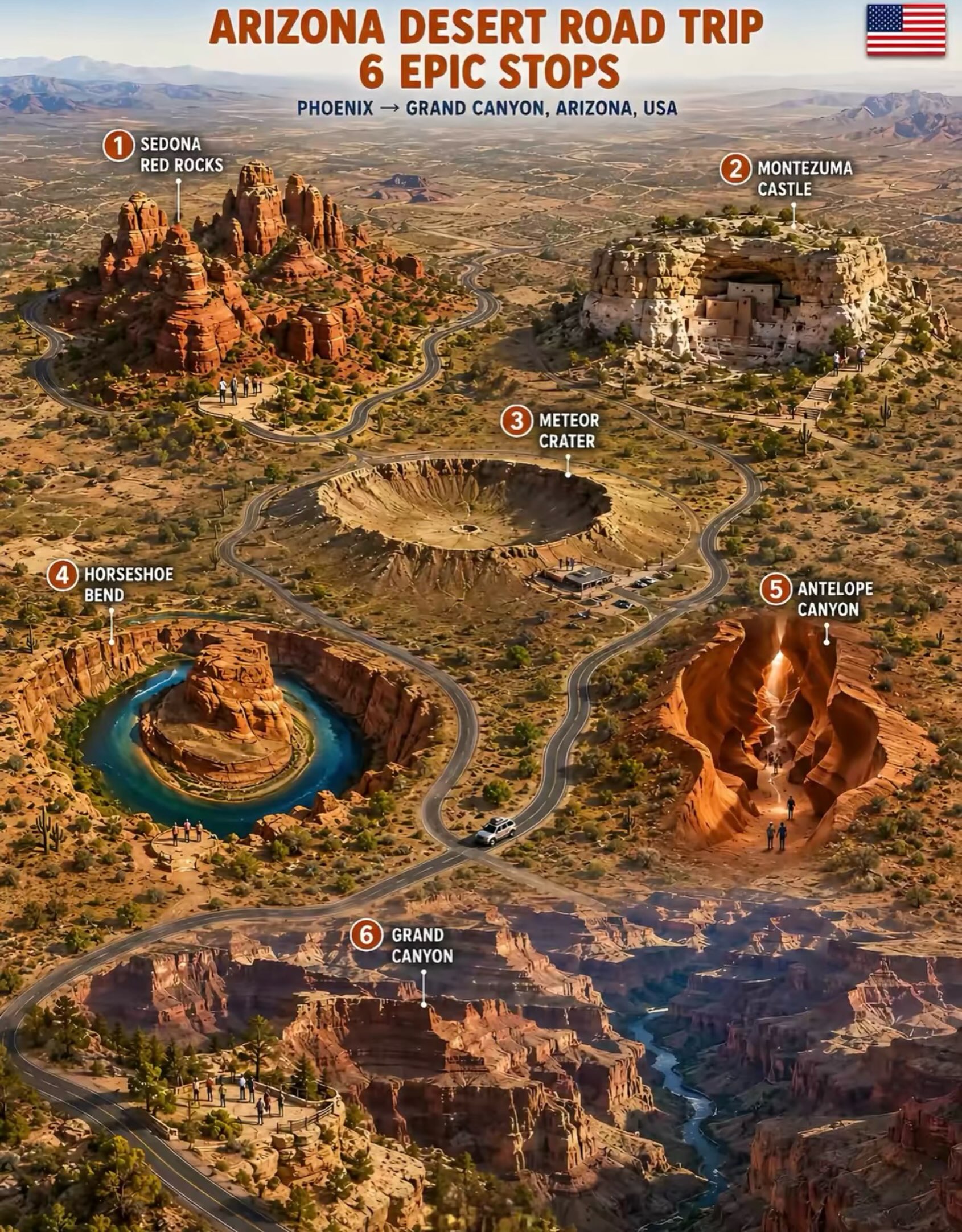 Arizona Desert Road Trip: Six Natural Wonders