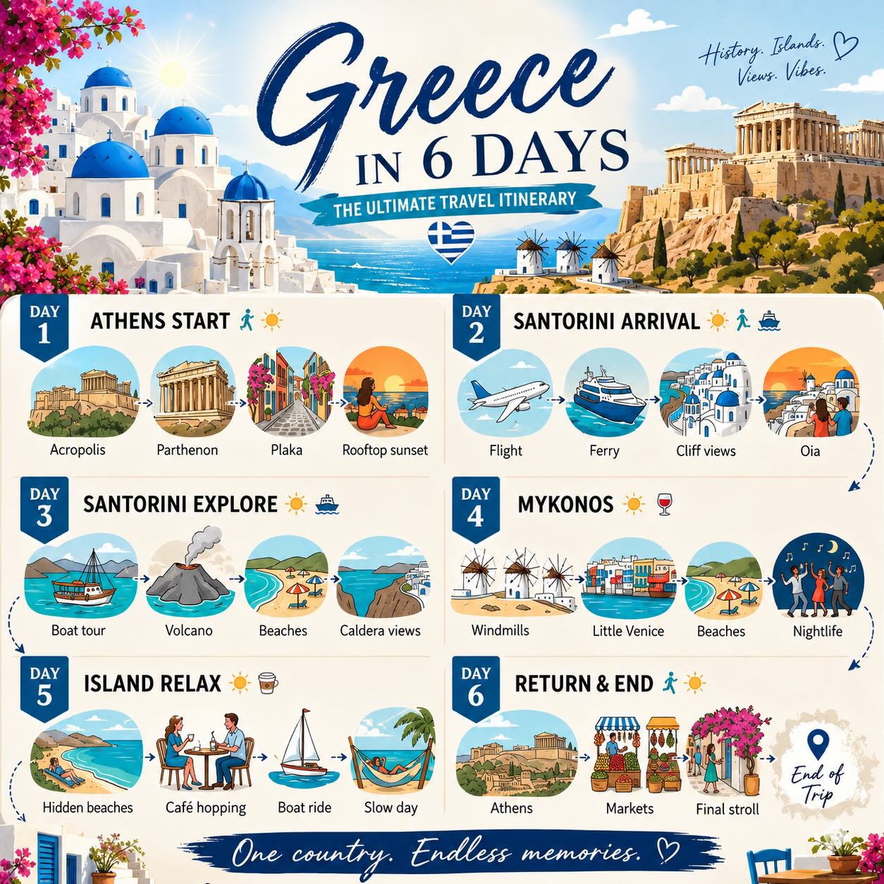 Greek Isles Adventure: Athens, Santorini, Mykonos