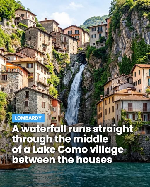 Italian Ravine Village and Lake Como Views