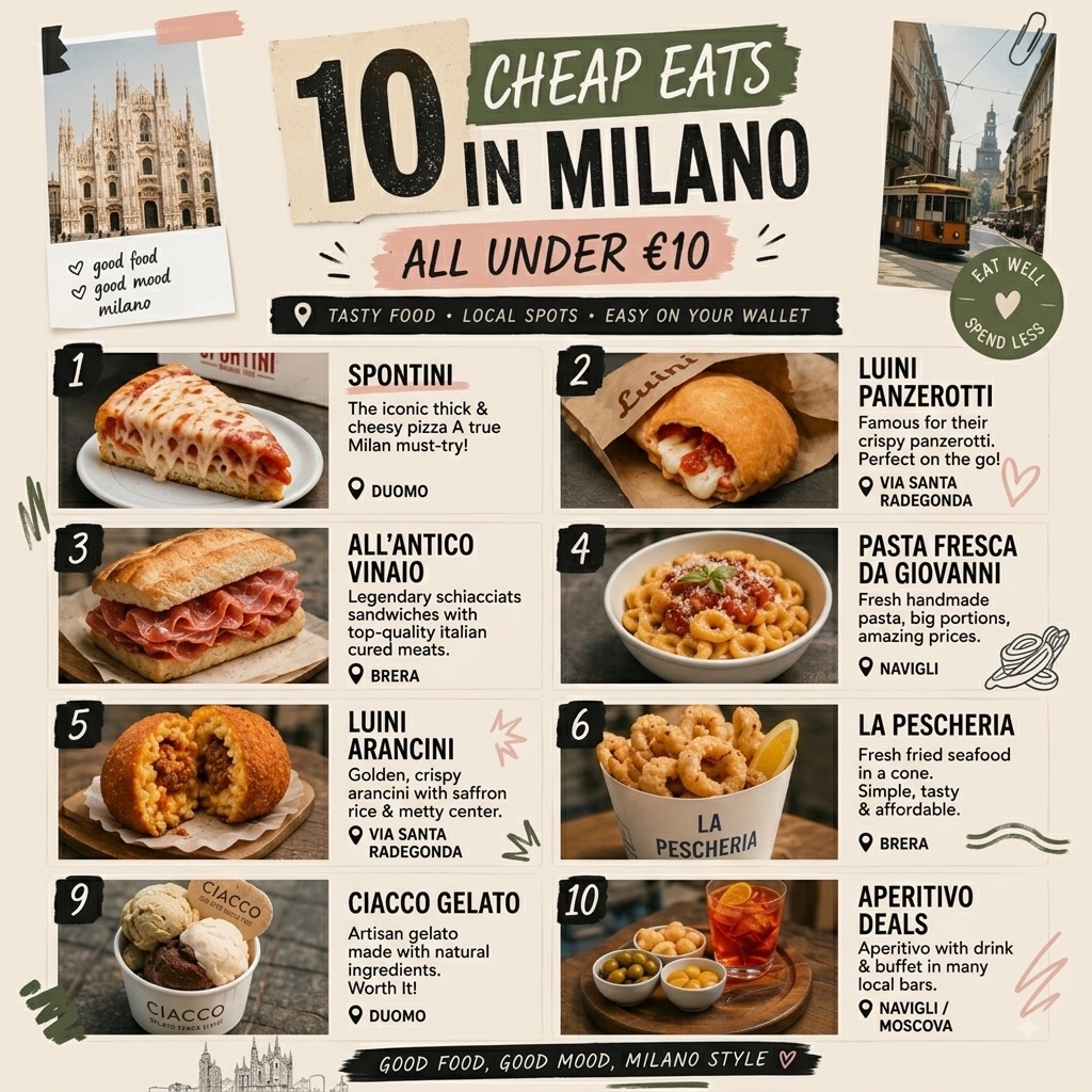 Milan's Top Affordable Italian Food Destinations