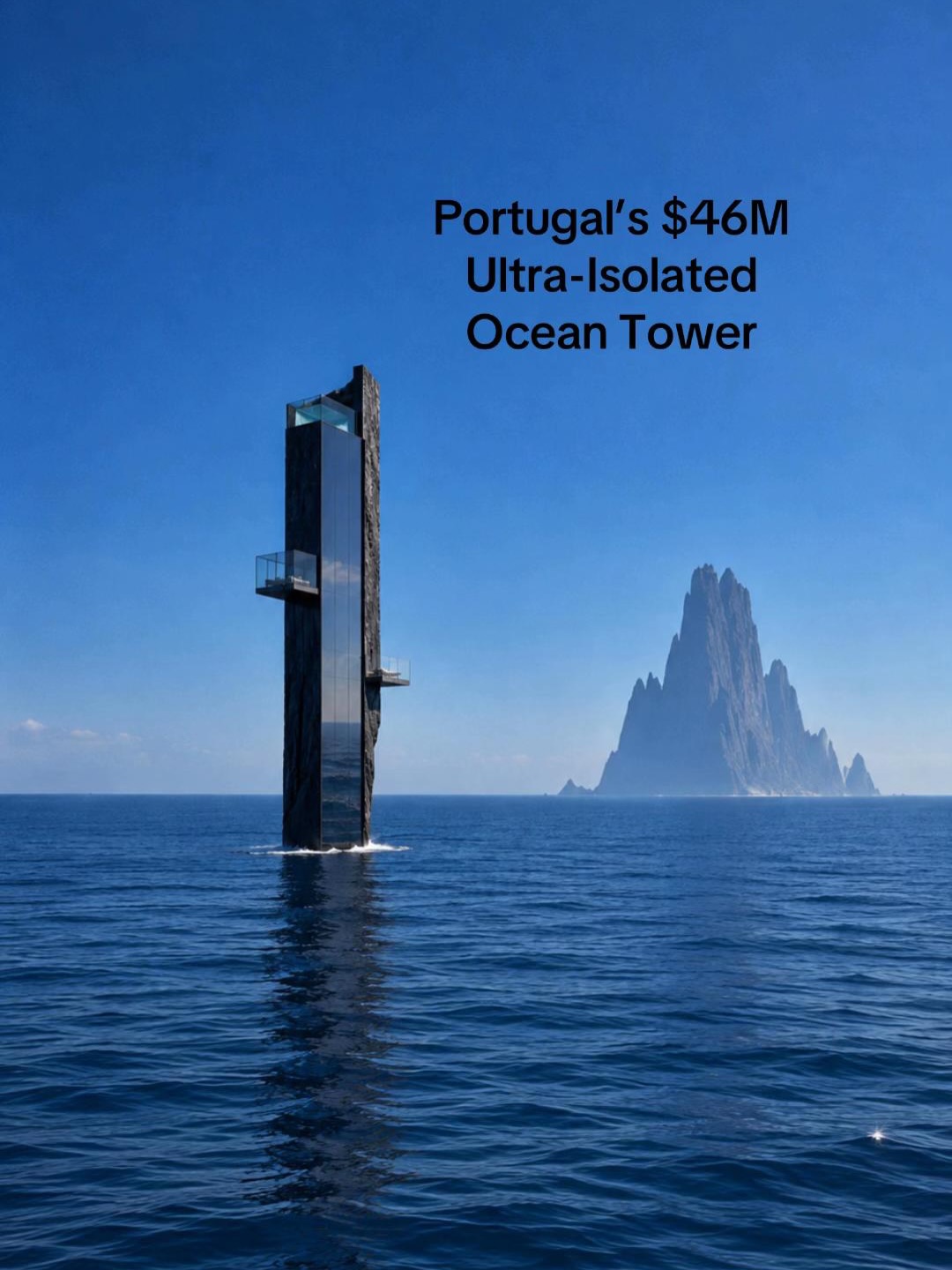 Ultra-Isolated Ocean Tower Concept With Rock Formation Views