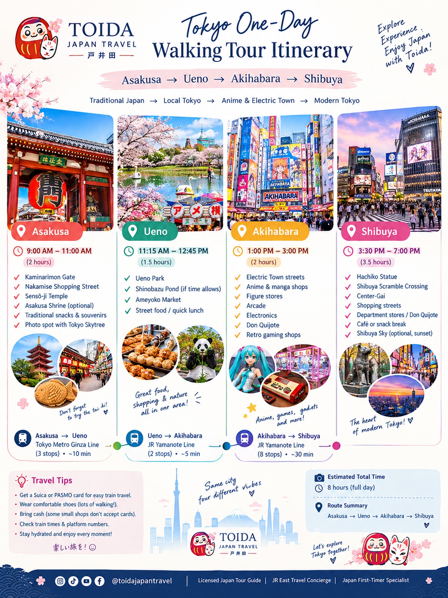 Tokyo Walking Tour: Asakusa, Ueno, Akihabara, Shibuya