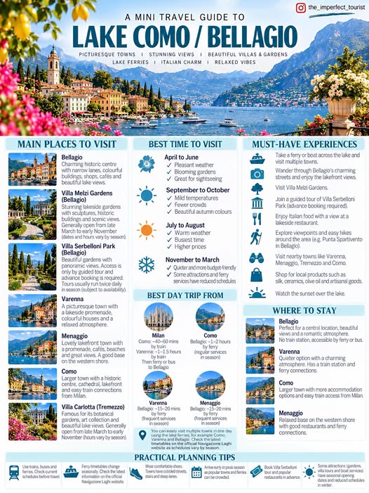 Italian Lake Como's Top Destinations and Experiences