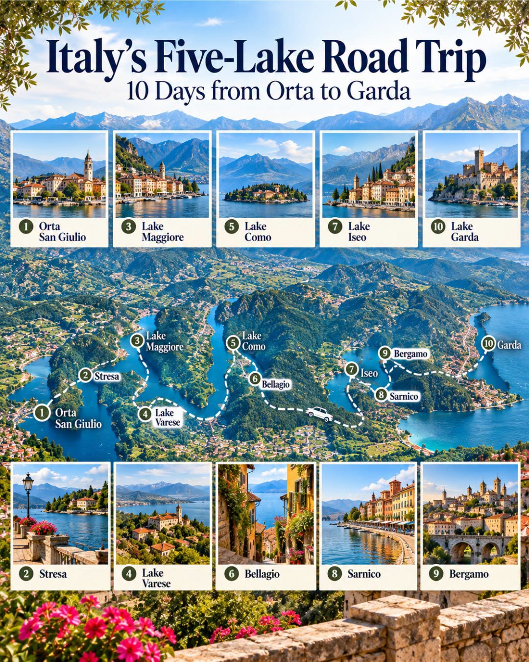 Italian Lakes Road Trip Itinerary