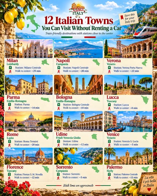 Train-Friendly Italian Cities For Easy Exploration