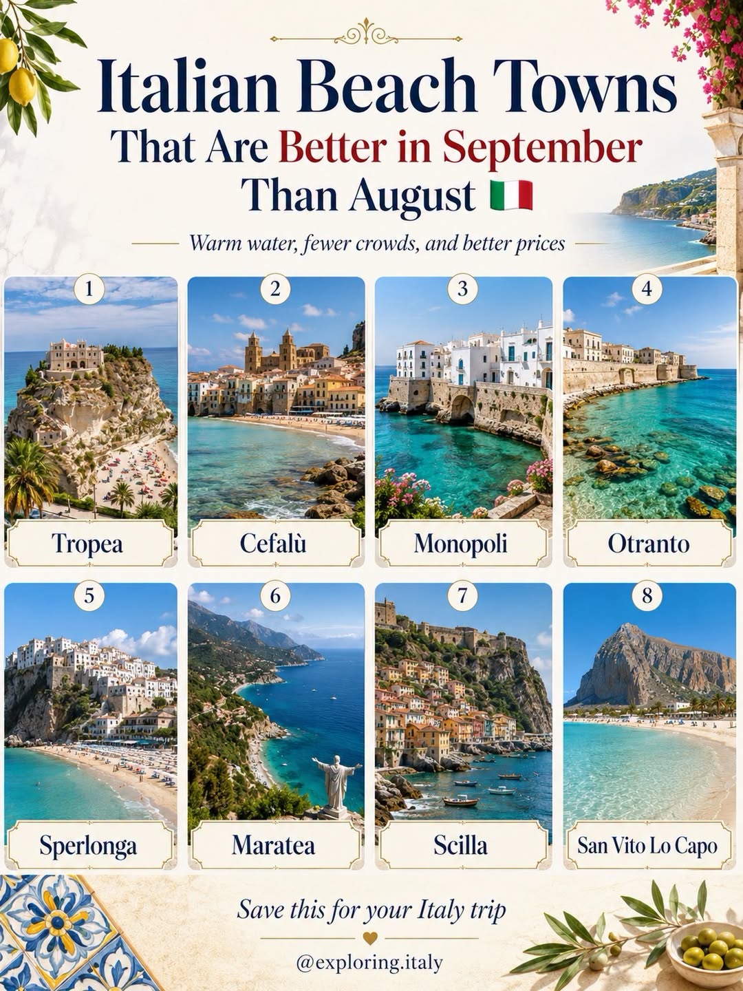 Eight Italian Beach Towns For September Getaways