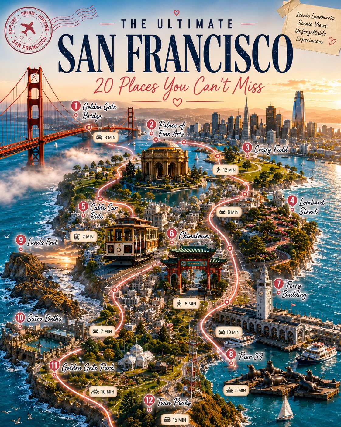 Twenty Iconic San Francisco Attractions and Neighborhoods