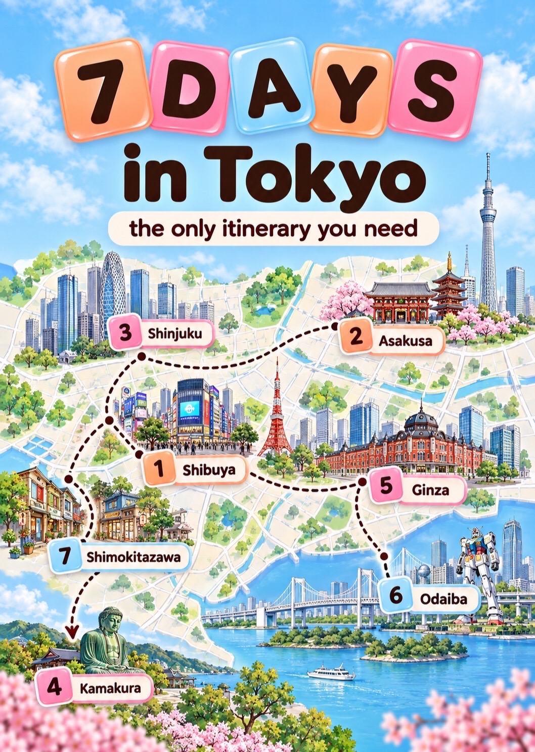 Tokyo Itinerary: Shibuya, Shinjuku, and Kamakura Day Trip