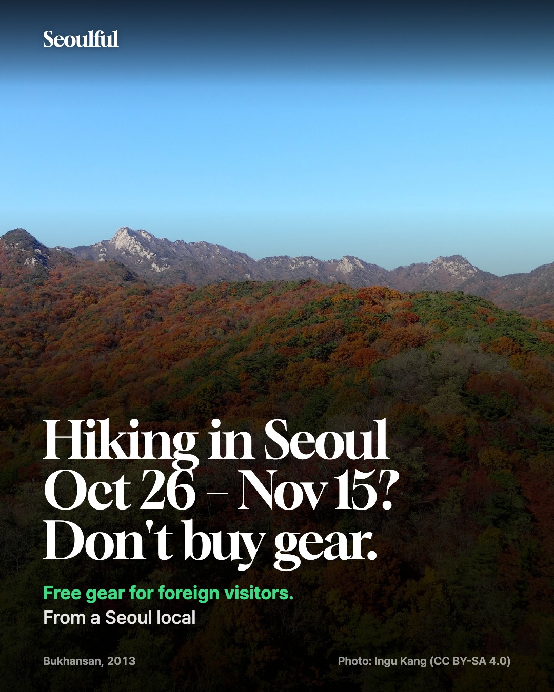 Seoul Hiking Week Offers Guided Treks and Free Gear