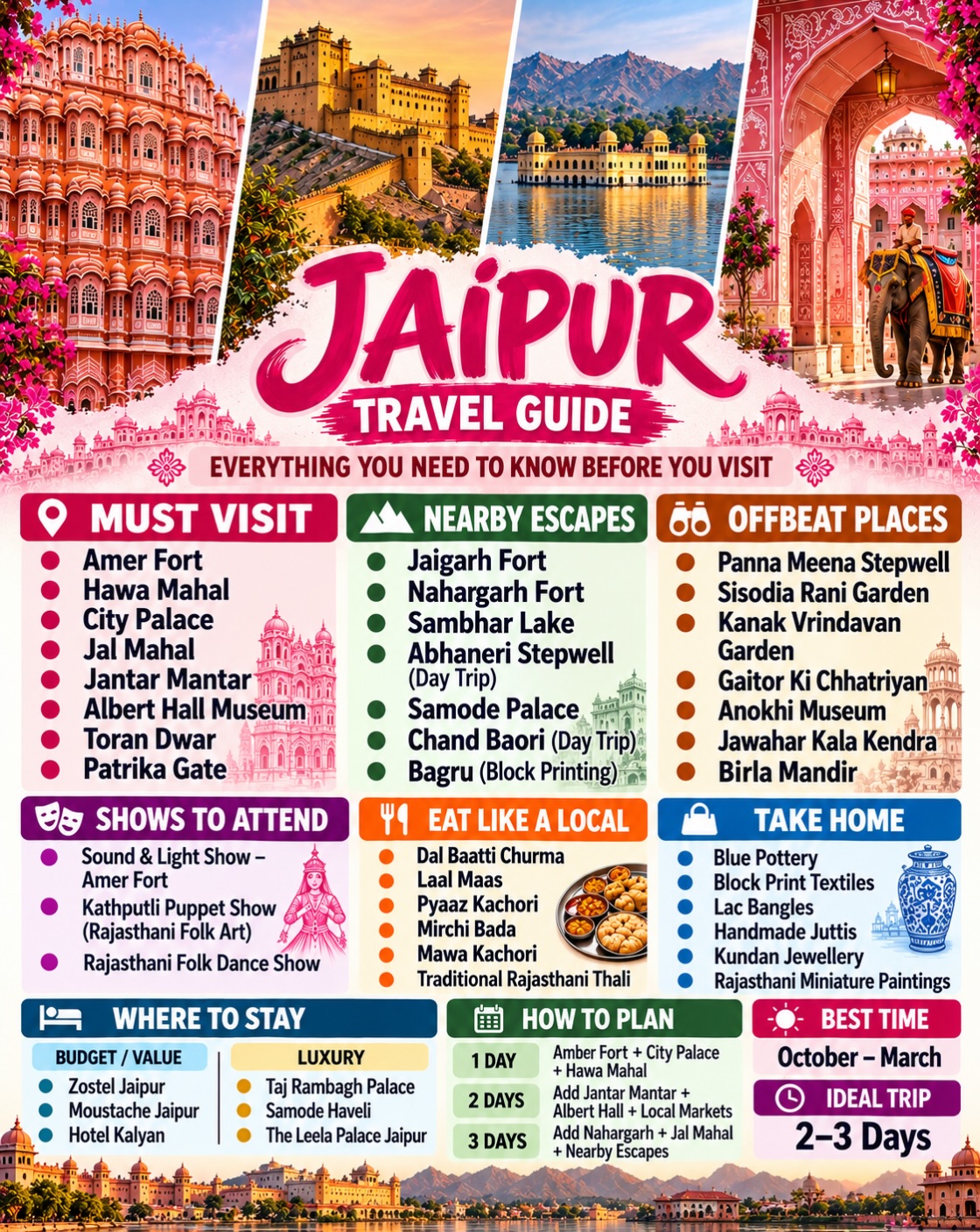 Explore Jaipur's Majestic Palaces, Forts, and Gardens