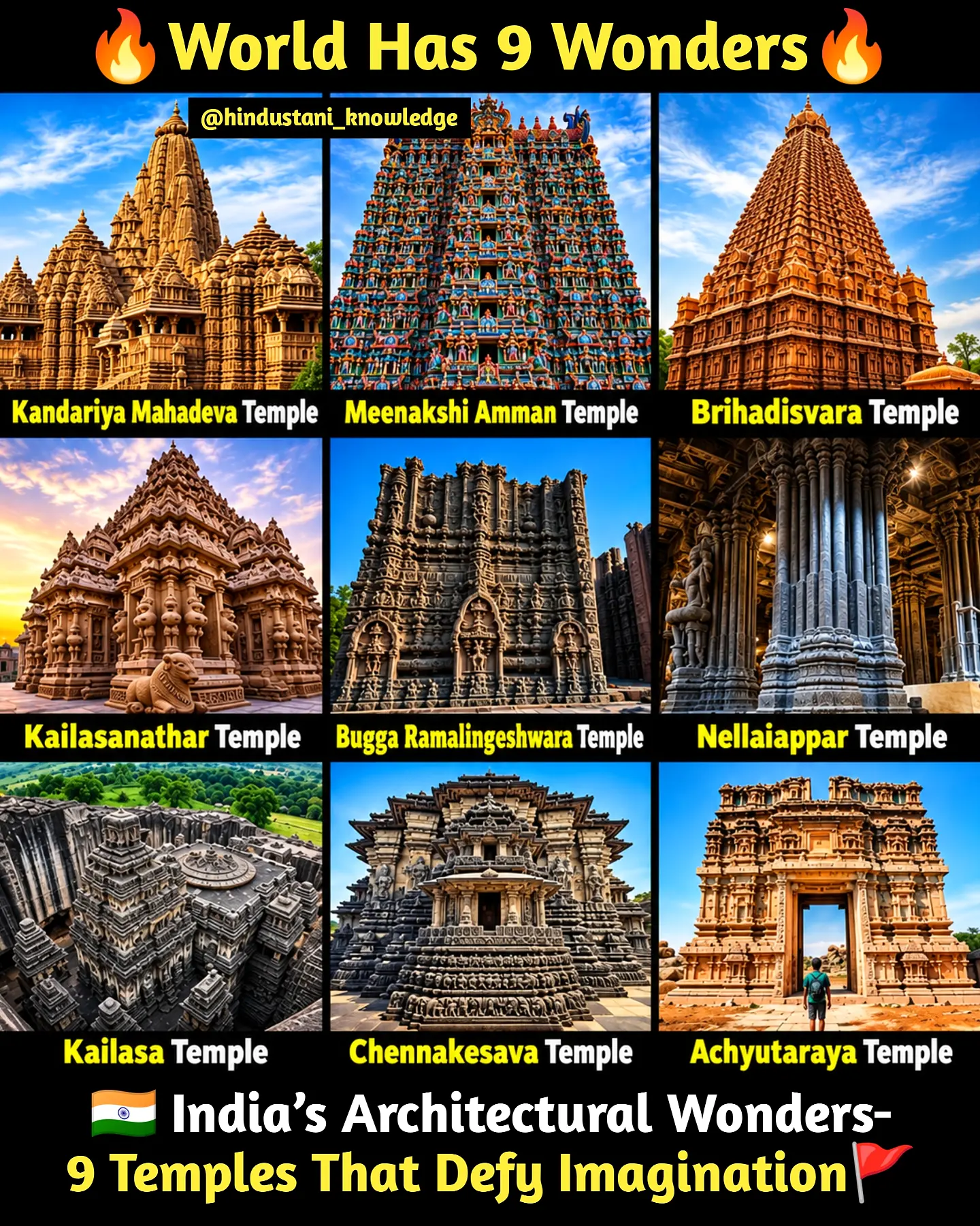 Nine Indian Temples Exemplifying Architectural Brilliance