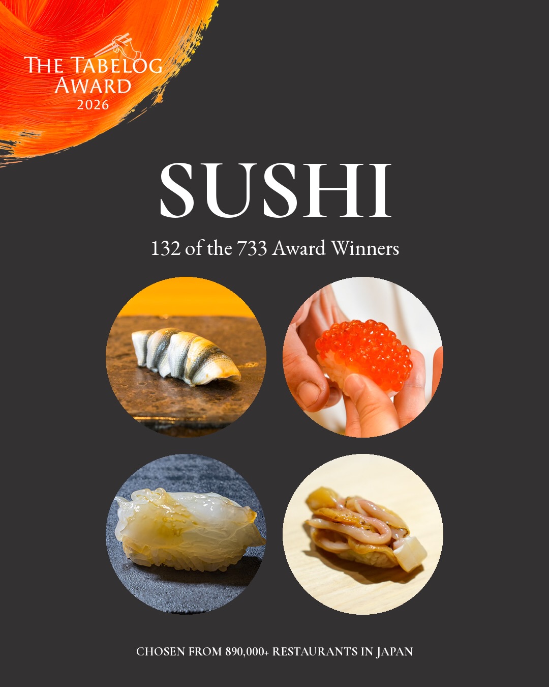 Tabelog Award Sushi Restaurants Across Japan