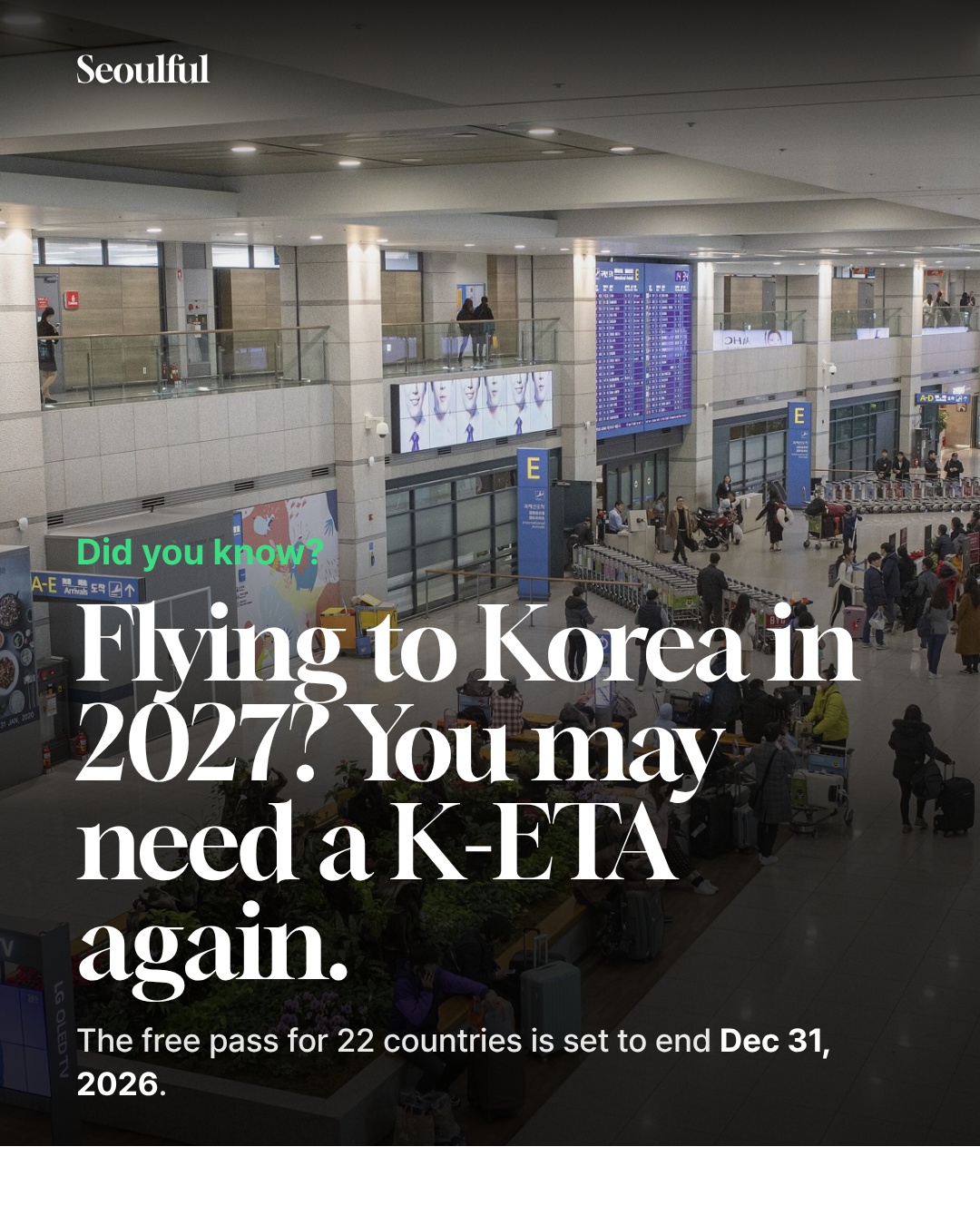Incheon Airport And South Korea's K-ETA Travel Updates