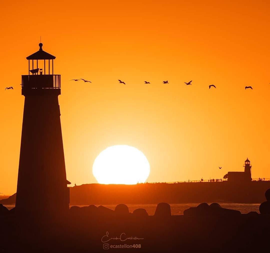 California Lighthouses At Sunset