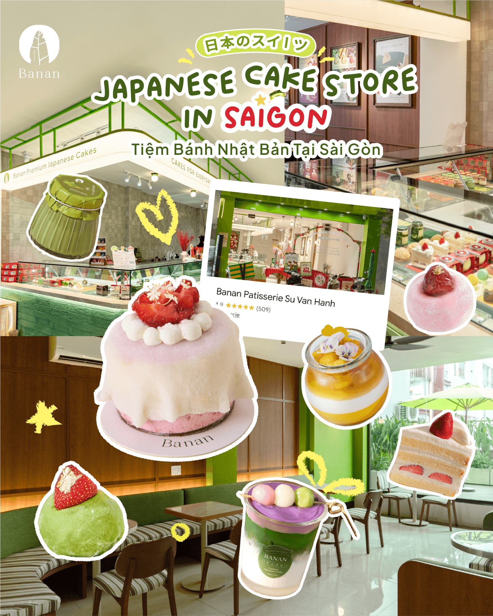 Banan Patisserie Locations For Japanese Desserts