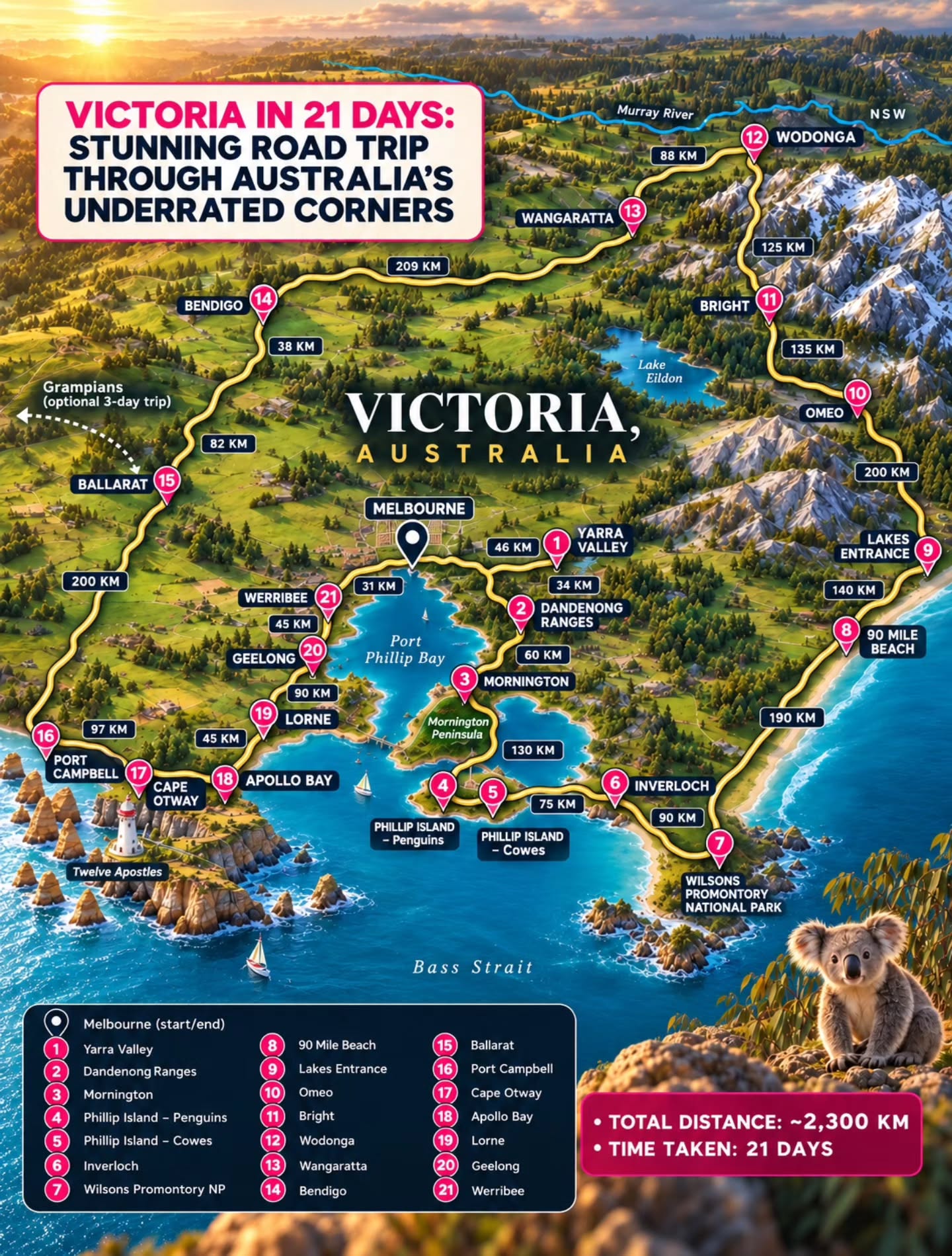 Victorian Road Trip: Coast, Alps, and Gold Rush Towns