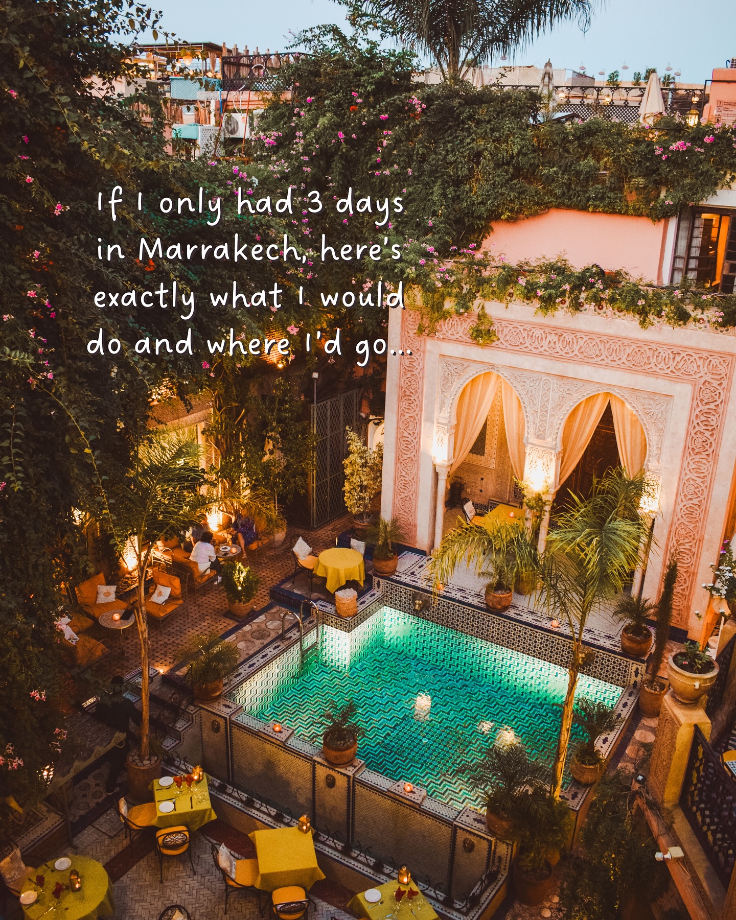 Marrakech Itinerary: Gardens, Falls, and Historic Schools