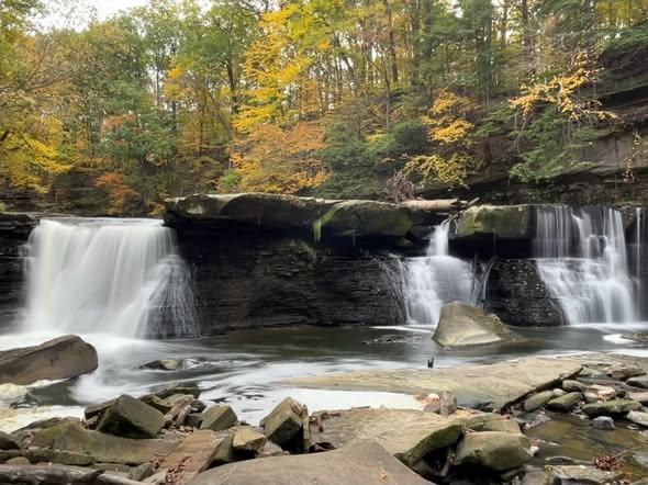 Tinkers Creek Falls Amidst Autumn Foliage