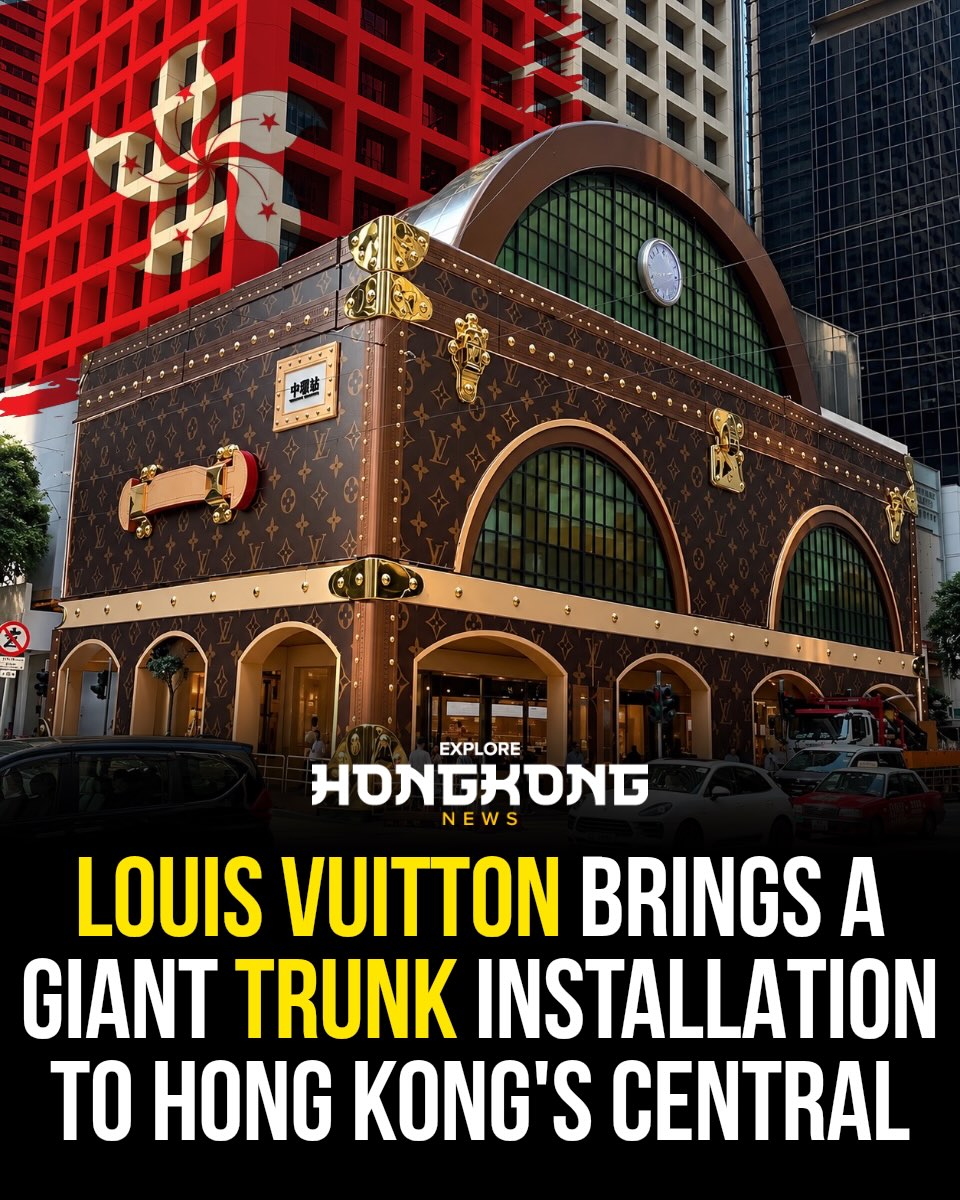 Louis Vuitton Trunk Installation at LANDMARK Hong Kong