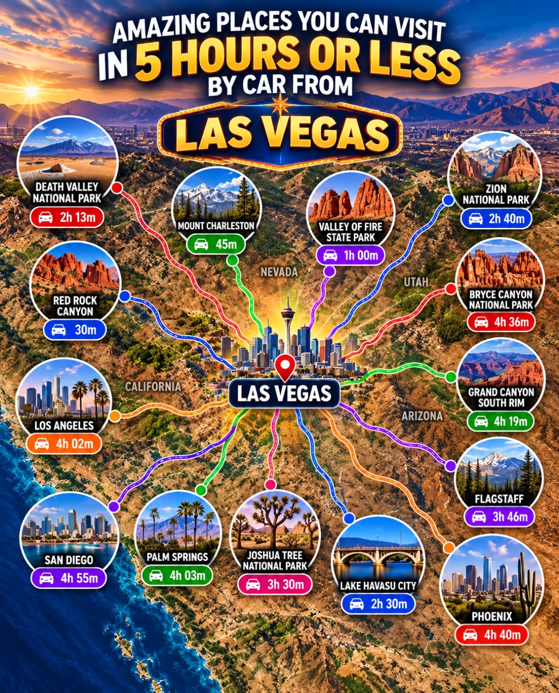 Scenic Spots Within A 5-Hour Drive From Las Vegas