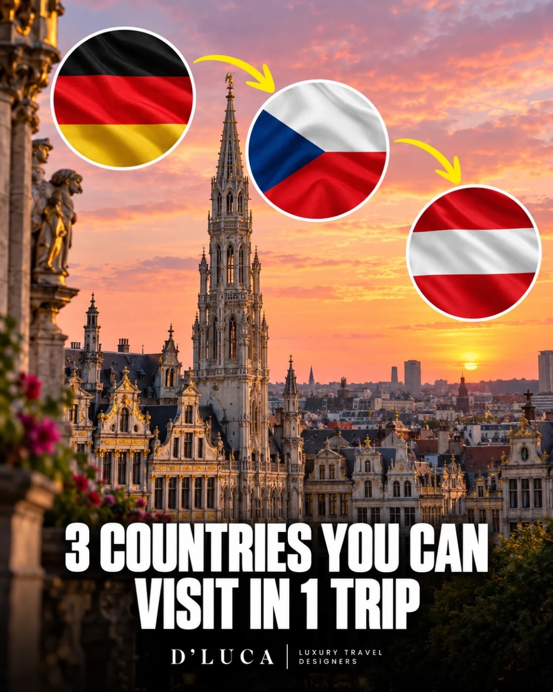 European Travel Routes Linking Three Countries