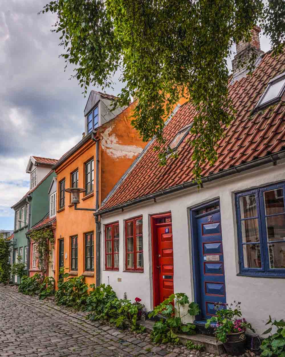 Historic Danish Streets Feature Colorful Old Houses