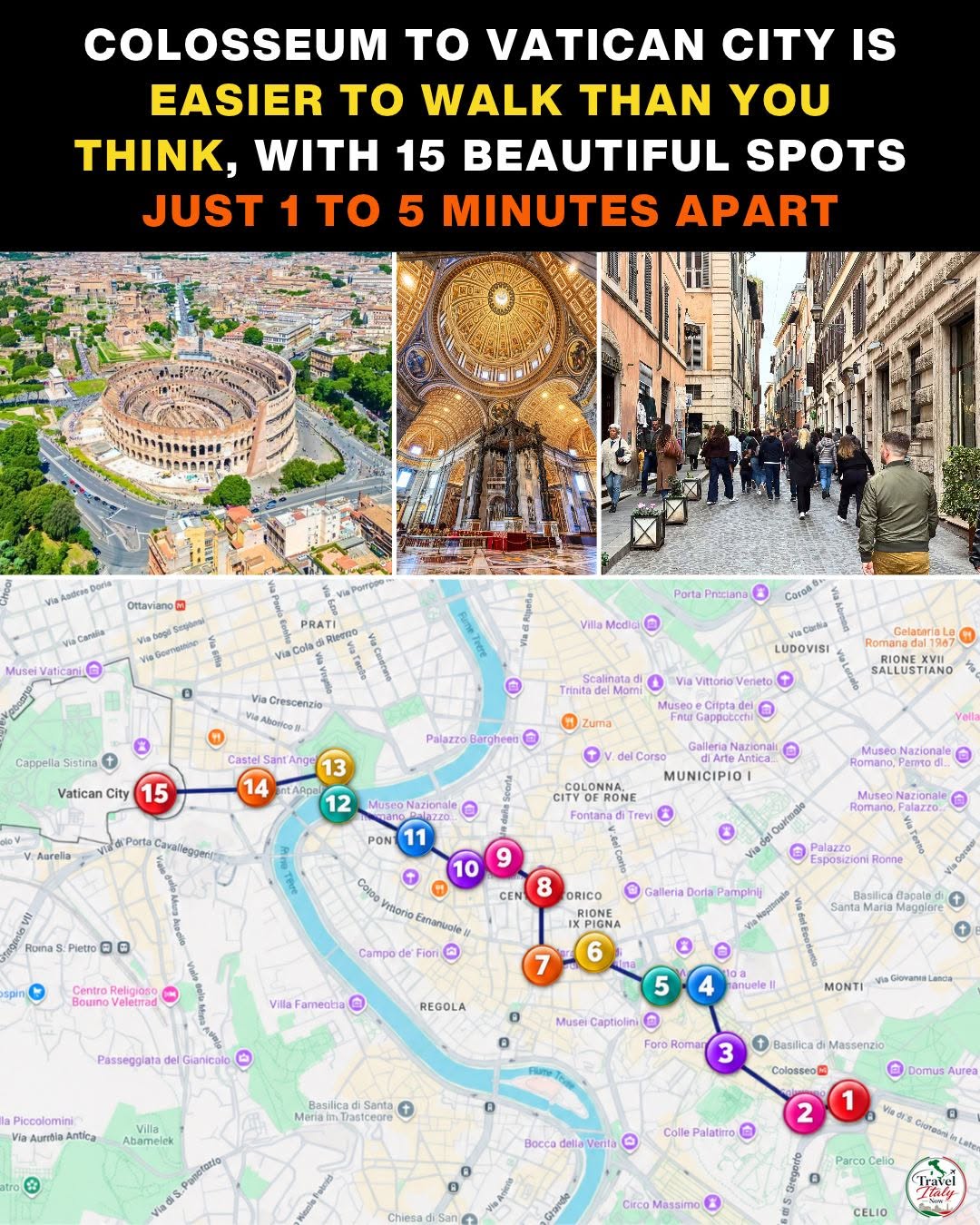 Rome Walking Tour: Colosseum to Vatican City