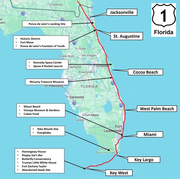 Road Trip Along U.S. Route 1: Florida to North Carolina