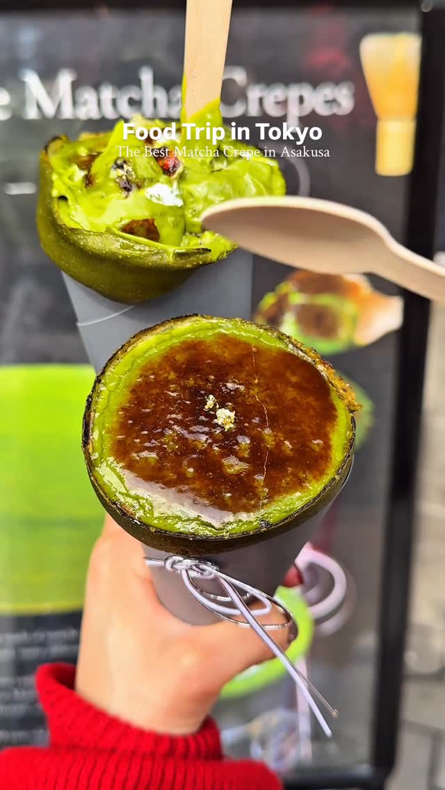 Asakusa Crepe Shop Offers Matcha Brulee Delights