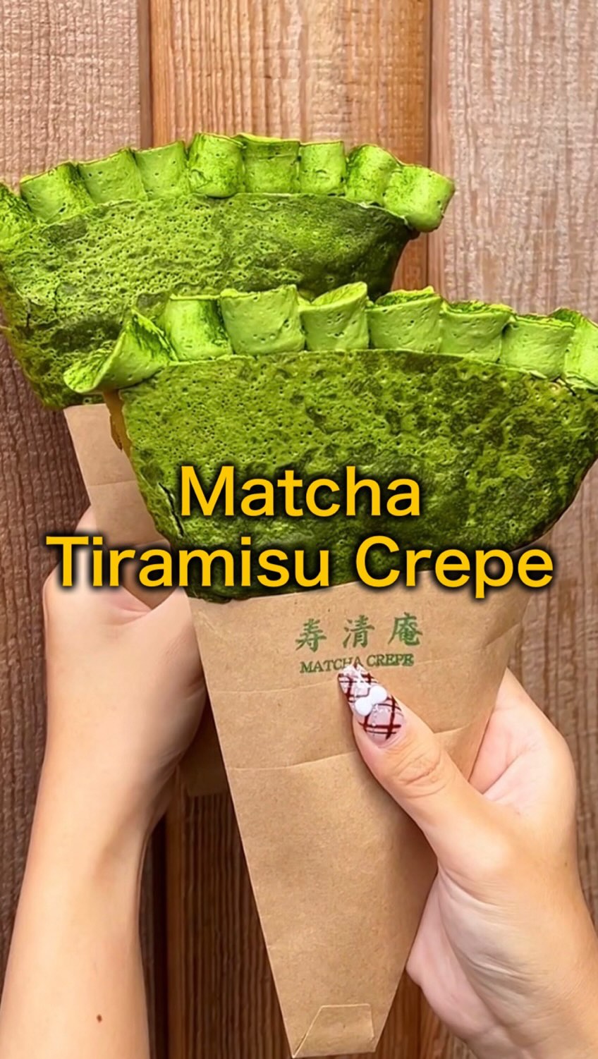 Matcha Tiramisu Crepe in Historic Kamakura