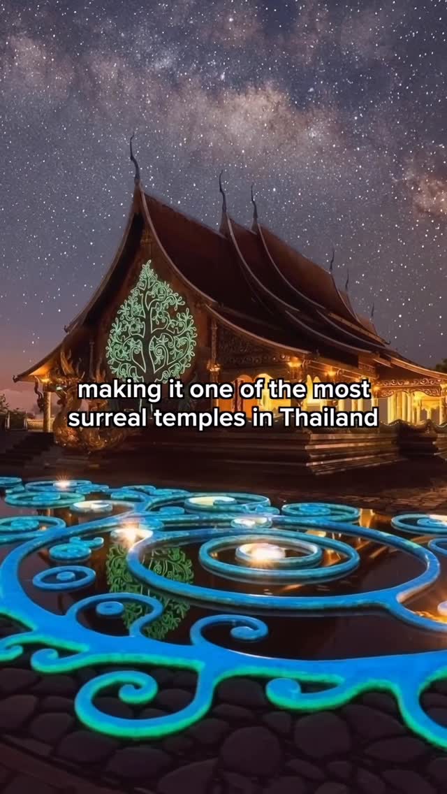 Glow-in-the-Dark Temple Lights Up After Sunset