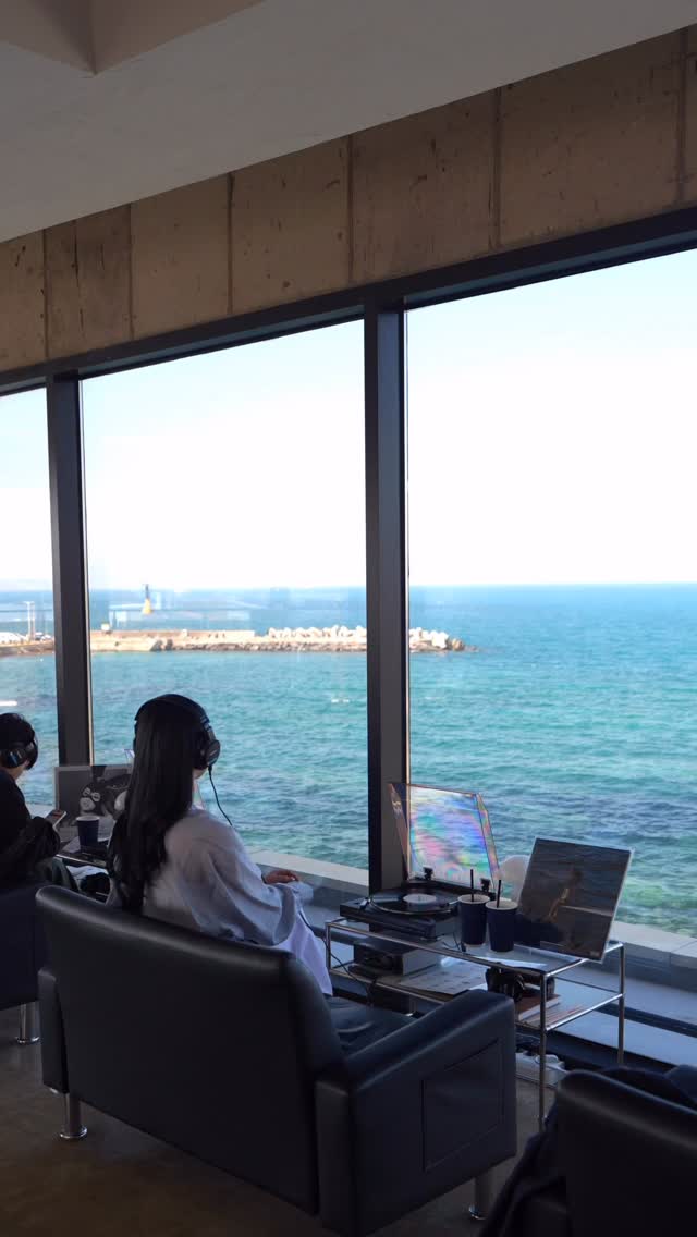 Jeju Oceanfront LP Cafe With Panoramic Views