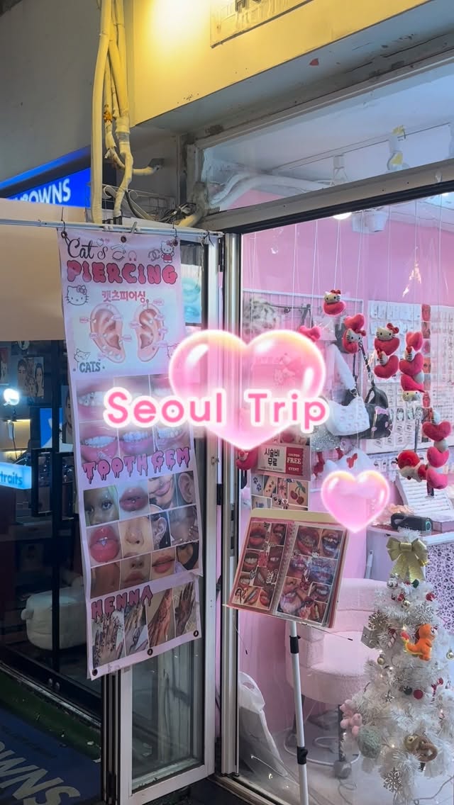 Seoul's Hongdae: Tooth Gems and Piercing