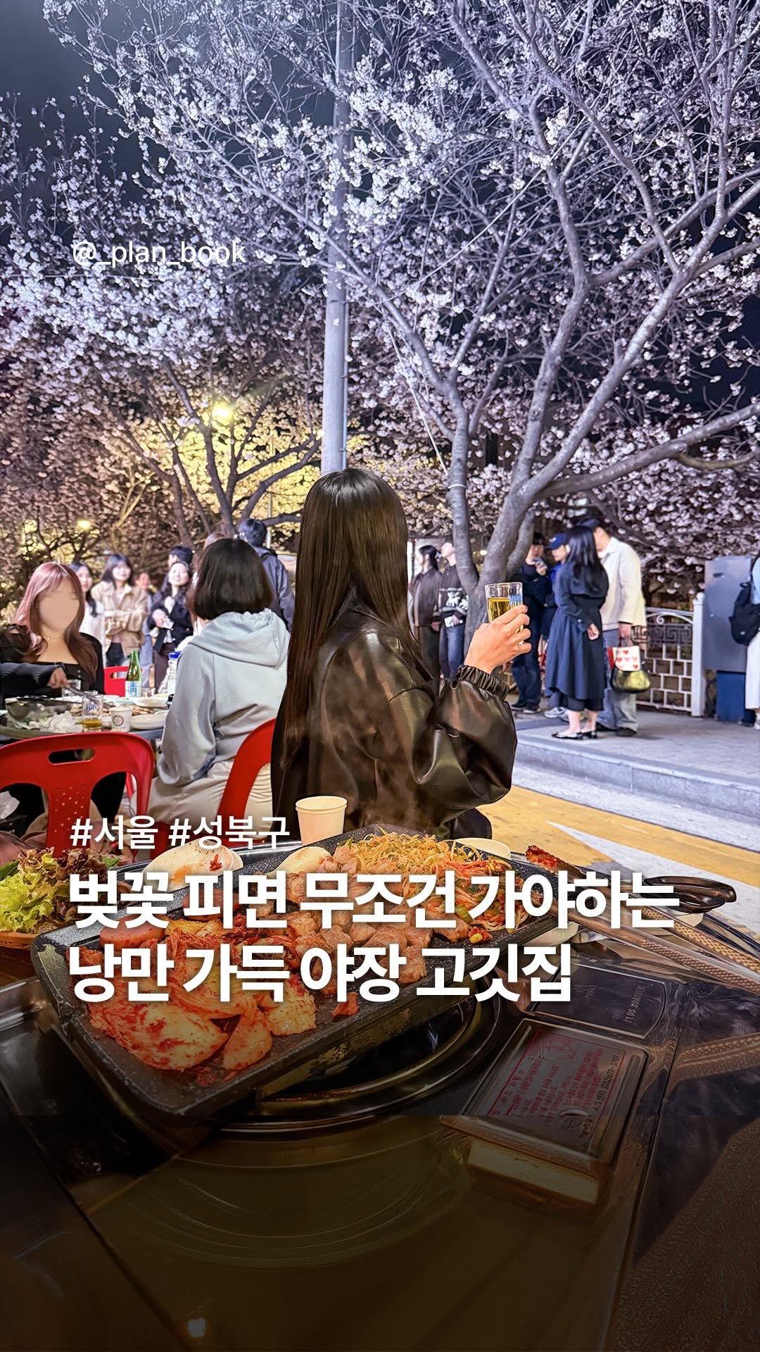 Cherry Blossom BBQ Spots Near Hansung University Station