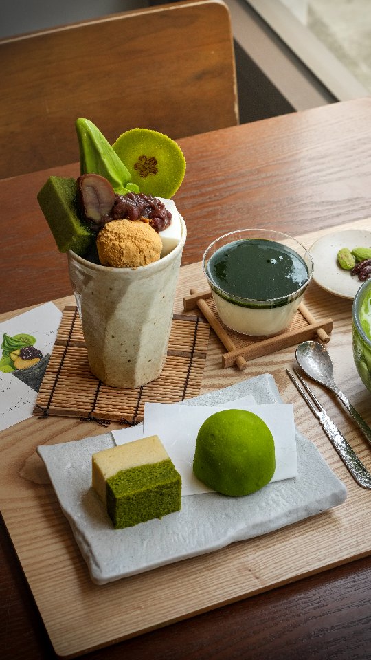 Matcha Lover's Haven for Parfaits and Mochi