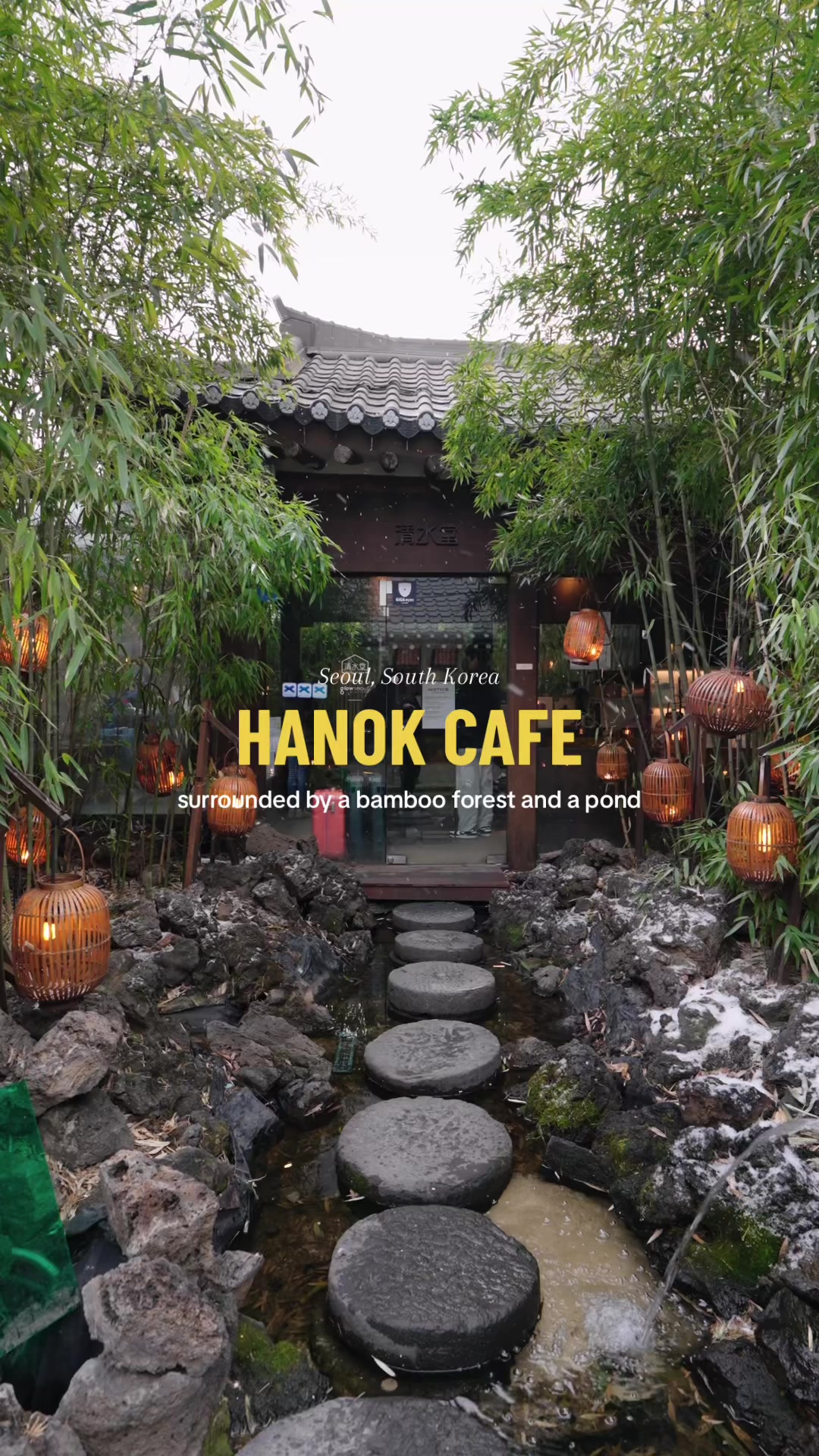 Hanok Cafe Amidst Bamboo Forest and Pond