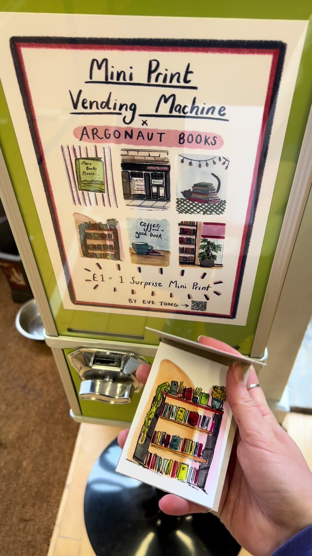 Mini Print Vending Machine Restocked At Argonaut Books