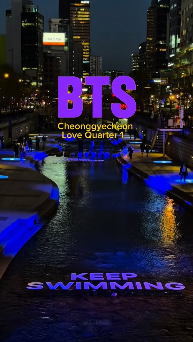Seoul's Cheonggyecheon Stream Features BTS "Swim" Light-Up