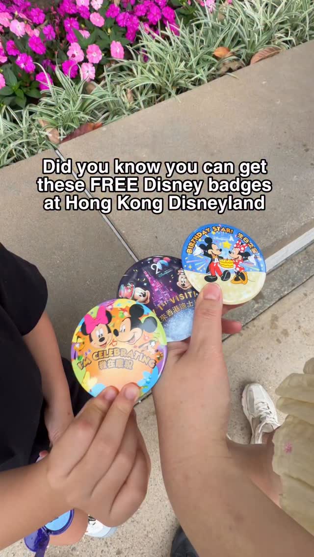 Free Disney Badges Available At Hong Kong Disneyland