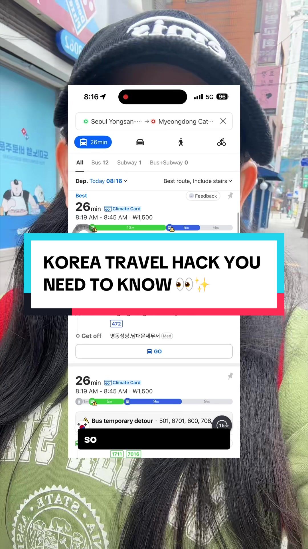 Naver Map Real-Time Bus Detours