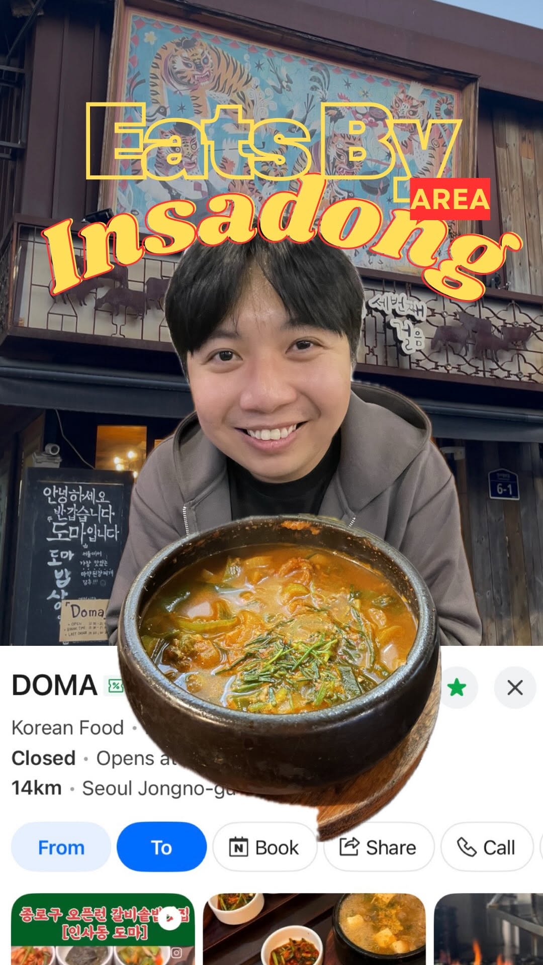 Insadong Food Stops Near Bling Box