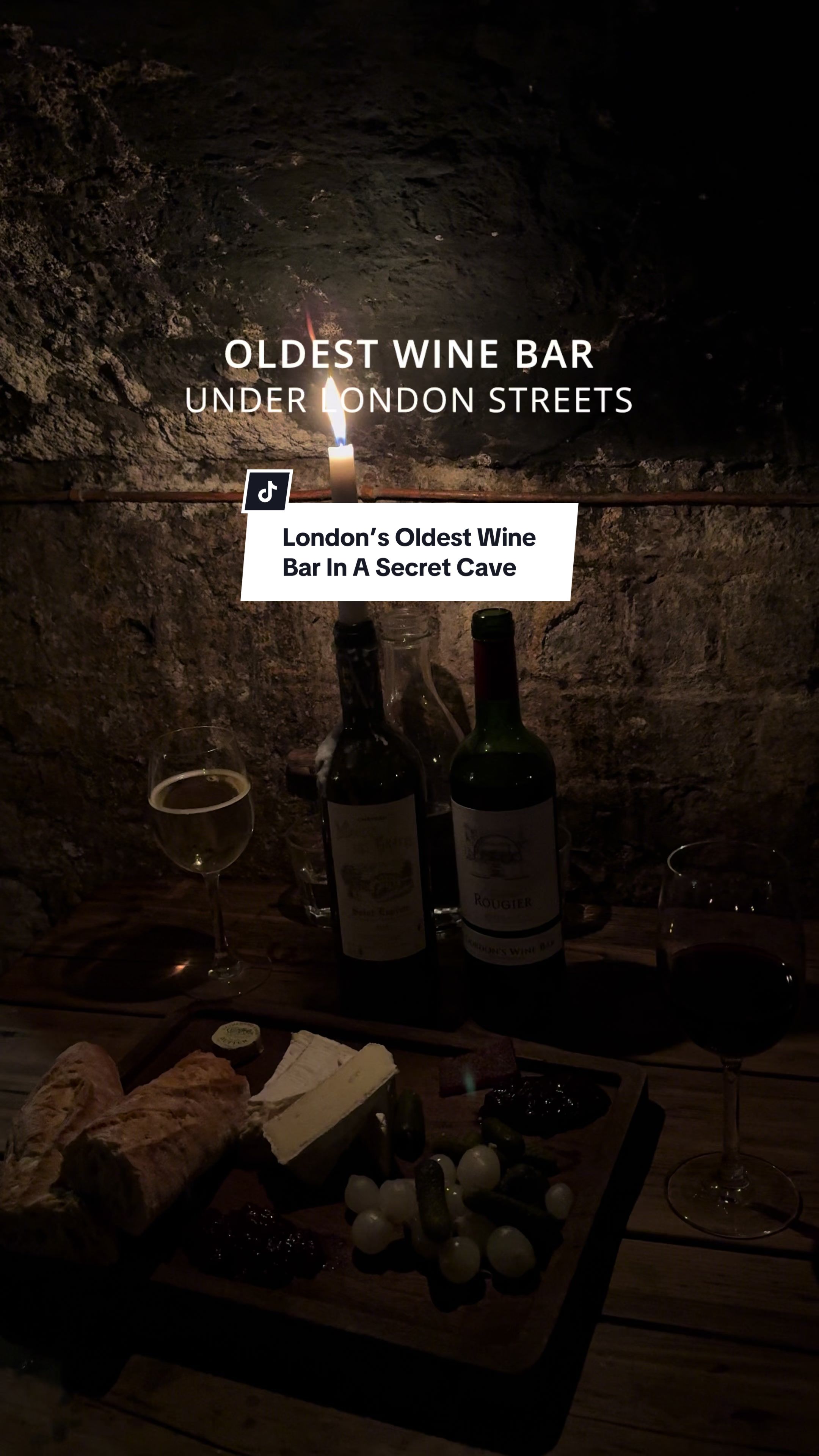 Historic London Wine Bar With Candlelit Cellar