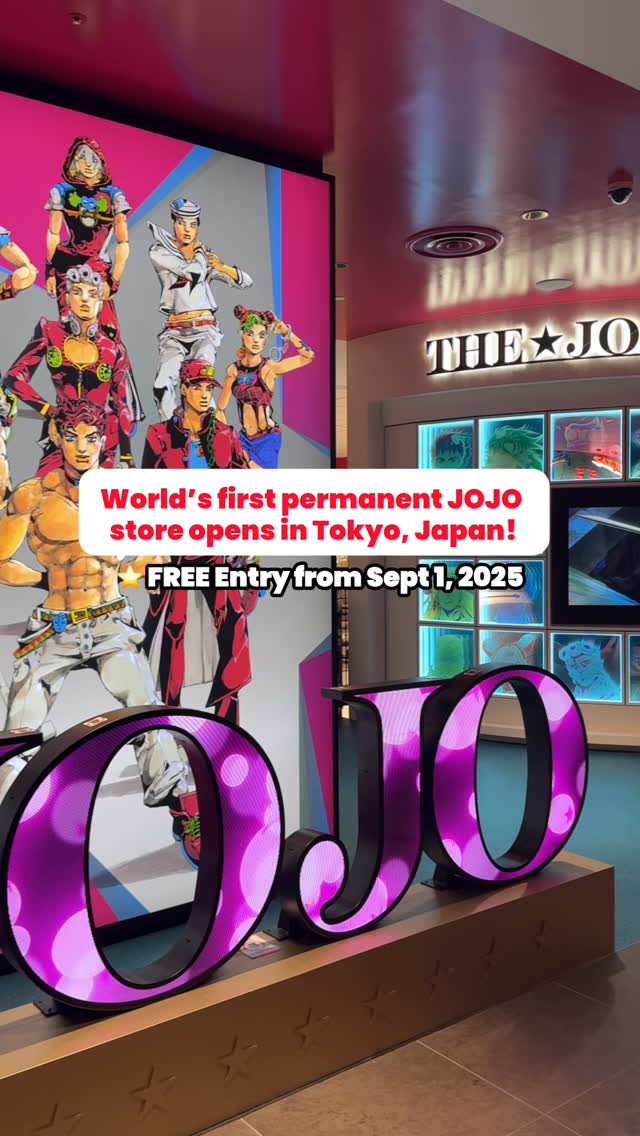 JoJo's Bizarre Adventure Store Opens in Tokyo
