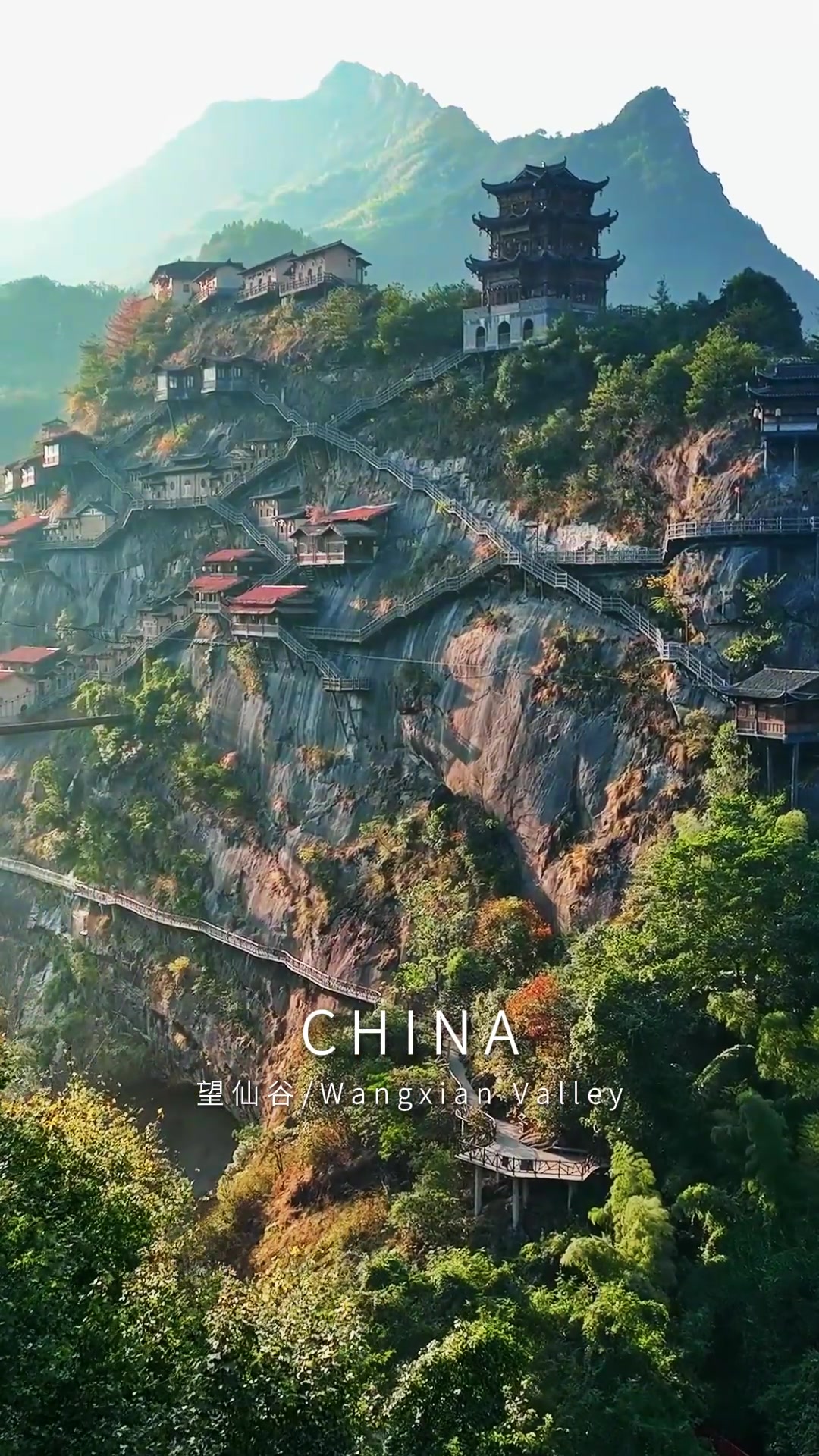 Fairyland Town With Cliff Houses