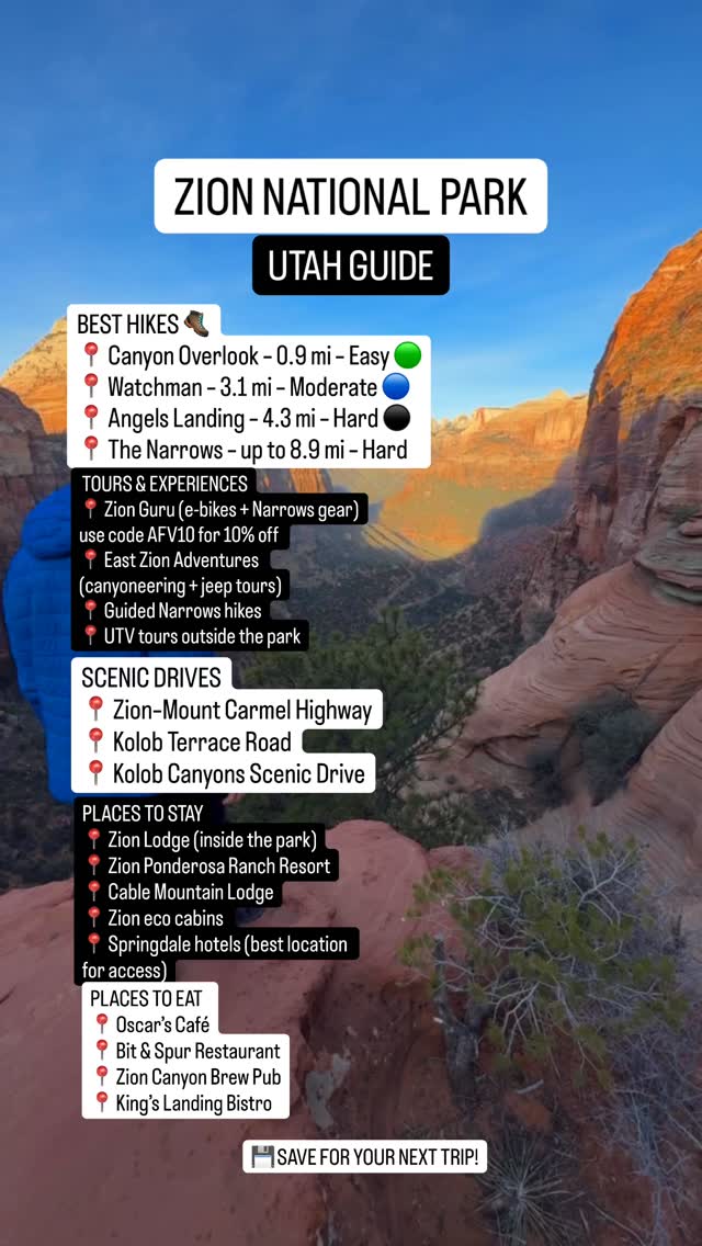 Zion National Park: Hikes, Stays, and Eats
