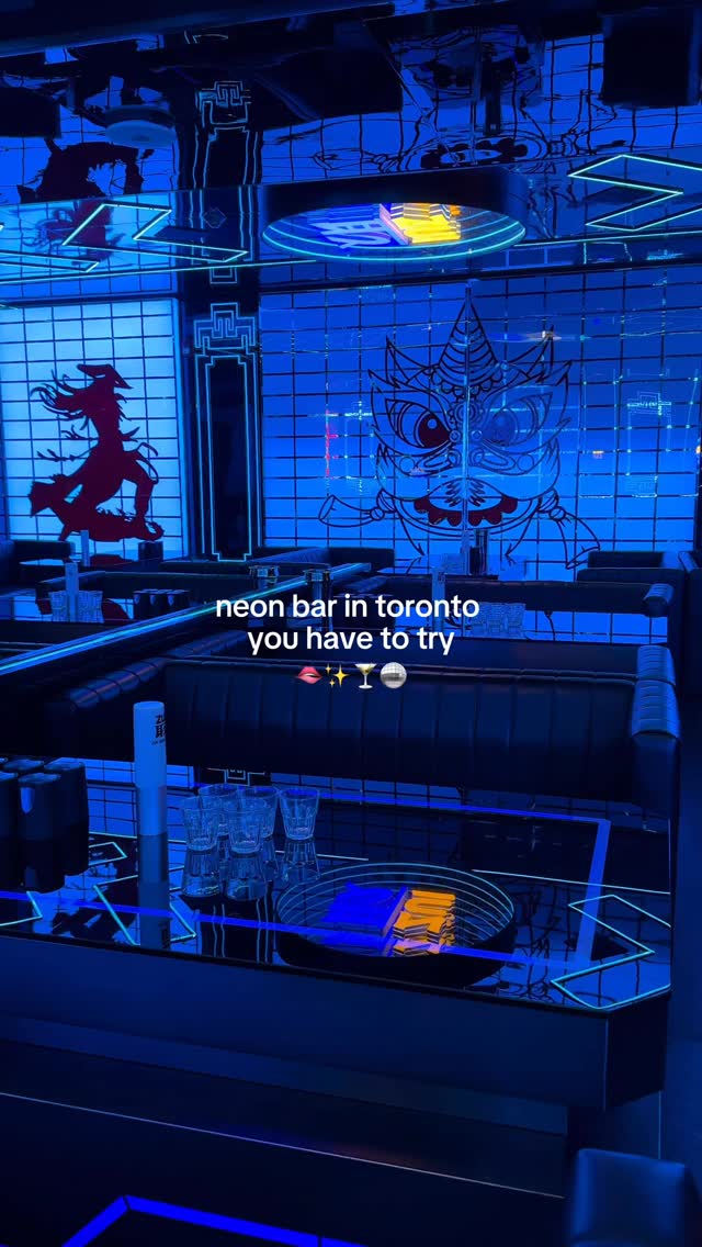 K-Town Bar's Neon Cyberpunk Interior