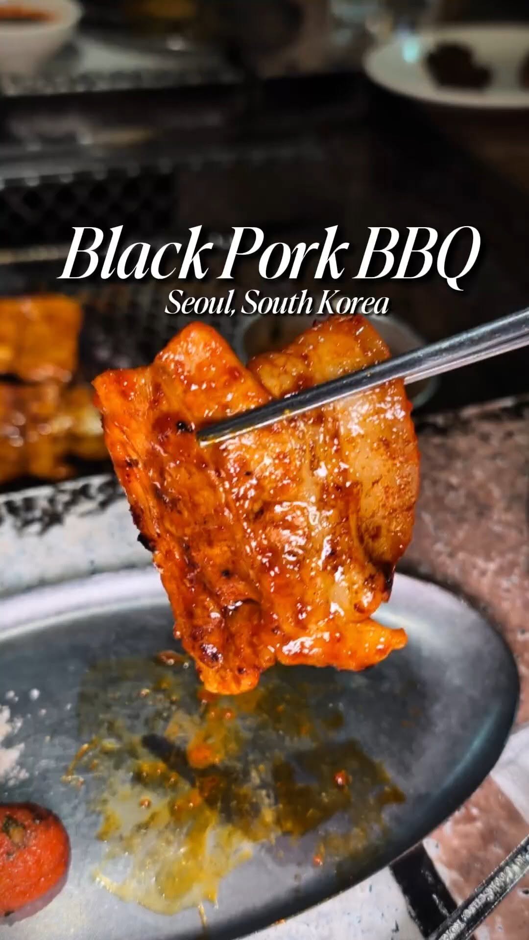 Popular Black Pork Barbecue Spot Near Myeongdong